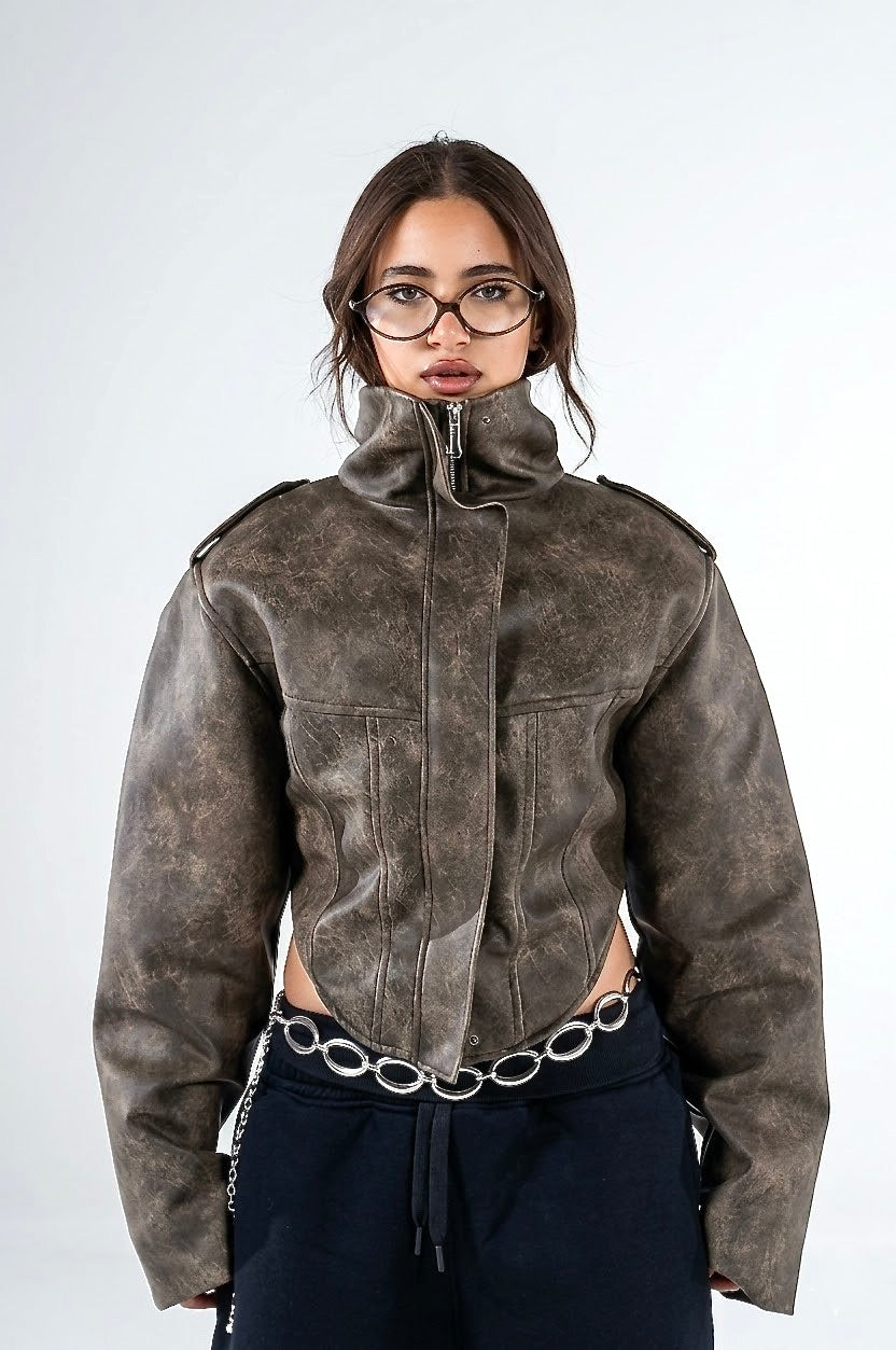 leather Corset Jacket